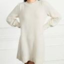 Hill House  Cream The Silvie Sweater Wool Dress Cream Large Photo 4