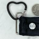 Black Ribbon Rhinestone CRZY Crazy Heart Carabiner Keychain Keyring Photo 5