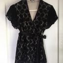 Fashion Bug Black Lace Fashion Blouse Size L Photo 0