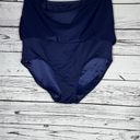 Lands'End Lands’ End NWT Size 16 Navy Blue Tummy Control Modest Swim Skirt w/ Panty Photo 1