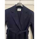 Max Mara Women's  Wool Double Breasted Coat Overcoat M Navy Photo 2