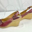 Born concept BORN Mauve Pink Wedge Sandals Open Toe Flower Woven Sz 9 B.O.C.  Photo 4