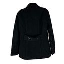 st. john's bay  Black Wool Blend Peacoat Size M Double-Breasted Women's Jacket Photo 1