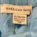 American Eagle  Women's XL Blue Teal Mini Ruffle Skirt with Pockets & Lining Photo 1