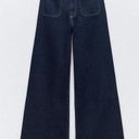 ZARA ZW Marine High Rise Straight Pocket Jeans | Sz 8 Photo 0