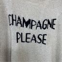 Wooden Ships Wooden Ship Champagne Please Crew Knit Sweater Sz M/L Wool Mohair Beige Black Photo 3