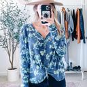 Urban Outfitters Out From Under Floral Button up Waffle Knit Long Sleeve Photo 2