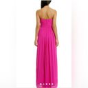 Badgley Mischka  Collection Magenta Fluorescent Chiffon Strapless Gown 10 Photo 1