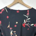 Natori Vintage Josie  Y2K Floral Cropped Top Size M Asian Floral Long Sleeve Photo 8