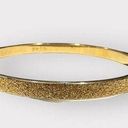 Monet Vintage  Gold Tone Textured Bangle Bracelet Photo 0