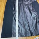 CAbi  Miranda Black Faux Leather Ponte Stretch Knit Pencil Skirt Size 8 #3754 Photo 6