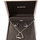 Alfani NEW  NECKLACE & EARRINGS Silver-Tone Knotted Heart Pendant Jewelry Boxed Photo 5