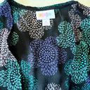 LuLaRoe Joy long black duster floral prints sleeveless cardigan size M Photo 3