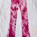 Boutique Pink Tie Dye Flare Leg Pants Photo 4