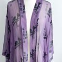 Ban Jara  Kimono wrap size One Size purple black robe silk  Photo 0