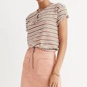 Madewell  pink denim zip aline mini skirt size 4 Photo 0