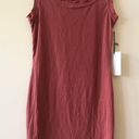 Iris Dusty Red Ribbed Knit Tank Bodycon Dress Photo 3