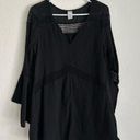 l*space L* Bloomfield Swim Cover Up Tunic Cotton Dress Black Size Large Beach Pool Photo 6