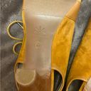 Isaac Mizrahi  Live Brown Suede Leather Oxford Slingback Peep Toe Heels size 7M Photo 2