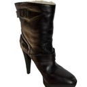 Burberry  Biker Shearling Lined Ankle Boot In Black Size 8.5 Photo 9