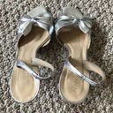 Kate Spade  Silver Sling Back Bow Heels Photo 3