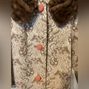 Vintage 1960’s Golet A‎ Original Fur Collared Long Pea Embroidered Maxi Coat Size 6 Photo 9