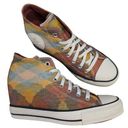 Converse x Missoni CTAS Lux Mid Hidden Wedge Canvas Auburn Yellow Womens 8 Photo 0