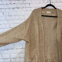 Lou & grey Lou & Gray Tan Knit Open Front Long Sleeve Cardigan Draped Photo 1