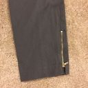 Cache  Olive Cropped Pants Side Zippers Size 12 Photo 3