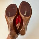 Italian Shoemakers  Women’s Red Open Toe Wedge Sandals - 7.5 Photo 4