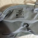 Nike Sportwear's Women's Logo Dri-Fit Femme Bandeau Sports Bra in Gray Photo 3