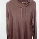 Jones New York  Signature Brown Waffle Knit Sweatshirt Women's Size Medium M Photo 0