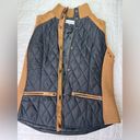 Krass&co Montana  Cognac Brown/Tan & Black Quilted Vest - Small Photo 2