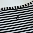 Lululemon Black White‎ Striped Long Sleeve Top Workout Athleisure Women’s Size 8 Photo 2