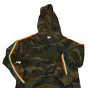 Sugar and L!ps Crop Camo Rainbow Sleeve Hoodie Photo 1