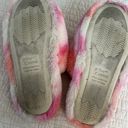 Betsey Johnson BETSY JOHNSON Fuzzy Pink‎ White Heart Slippers Size Extra Large 11-12 Photo 4