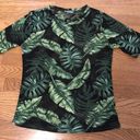 Sans Souci leaf print mesh t shirt size M Photo 4