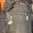 Lane Bryant  Women Plus Distressed Bleach Splatter Boyfriend Blue Jeans -28 Photo 1