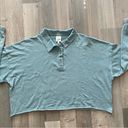 belle du jour Long Sleeve Polo Sweatshirt, Women's Size Large Green NEW MSRP $39 Photo 5