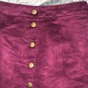 Old Navy  maroon suede-like mini skirt 2 Photo 4