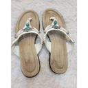 Krass&co G.H. Bass & . White and Turquoise Wedge Sandals Size 6 Bass Tilda Photo 2