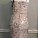 Speechless  Strapless Dress Size 3 Juniors Ivory Rosegold Sequin Gown Photo 6