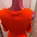 H&M -  RED Open shoulder Red tunic top Medium (LIKE NEW) Photo 6