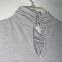 Timing  Light Gray Short Sleeve Turtleneck Sweater Medium Photo 5