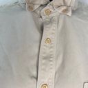 Tommy Bahama  Beige Tan Silk Button Down Blouse Sz Large Photo 2