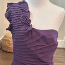 Vera Wang  Purple One Shoulder Bridesmaid Dress Size 10 NWOT Photo 4