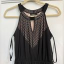 Apt. 9 NWT  black nude lined chevron sheer mesh halter sleeveless tank maxi dress Photo 1