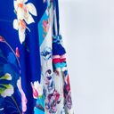 Rococo  Sand Floral Print 100% Silk Tassel Sleeveless Asymmetrical Maxi Dress XS Photo 6