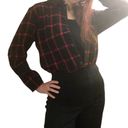 Christopher & Banks Vintage 90’s  Black Red Plaid Glitter Blazer Jacket Size M Photo 1