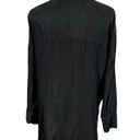 Dissh  Campbell Black Long Sleeve Relaxed Button Up Shirt Blouse Photo 7